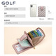 GOLF时尚卡包复古老花优雅女多卡位卡片包身份证驾驶证位相片位零钱包 烟粉色