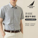 BlackMonday Pure Coton Oxford Shirt à manches courtes Men's Men's Cotton Coton anti-rides Ironisage Men Faire des hommes Casual Formal Wear Couleur Couleur de couleur [Fabric de compagnie répertorié] Gray-Green XL (180)