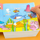 Kinder -Konzentrationstraining -Aufkleber Buch Buch Aufkleber Baby Kognitive Erleuchtung linke und rechte Gehirnhälfte pädagogische Spielzeugaufkleber Bilderbuch Ganzes Gehirn -Denkenentwicklung [Versuch] Pinyin Aufkleber zufällig 1 Volumen