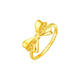 Erli 999 Pure Gold Bow Gold Ring Women's Fixed Mouth Newly Launched Fashionable Exquisite Ring for Your Girlfriend Twist Arm Bow Ring 0.73g Size 10