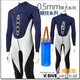 V.DIVE Vertical 1mm competitive series professional high-elastic fashionable thin one-piece men's and women's diving suits fashionable wetsuits VVW-M05mm-BL S
