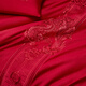 Leeland Home Textile haut de gamme des années 100 NOUVELLE broderie chinoise Dahong Liber de mariage en quatre parties Multi-pièces de litière de mariage Jinxiu Hongzhuang Four pièce de lit 1,8 / 2,0 mètres adapté à (220 * 240 cm de courtepointe)