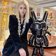 Internet celebrity Robbi Mars Space Rabbit large ornament shopping mall restaurant bar KTV trendy shop floor decoration sculpture 70 Babos Dingjin