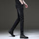 Jeep Spirit Jeep Jeep Jeep Men's Spring y Summer Nuevo American American Trendy retro ajustado ajustado Slim Slim Long Pants 1048 Negro 32 [Two Foot Five]