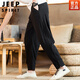 Pantalon en lin jeep spiritueux pantalon masculin pantalon à jambe droite mince à jambe droite pantalon carotte de style chinois coton et lin pantalon harem lâche 4xl