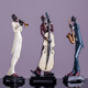 Jizhao TV Cabinet Entrance Decoration Living Room Decoration Office Home Retro American Soft Decoration Figure Sculpture Artwork Jazz Band