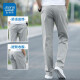 真维斯（Jeanswest）休闲裤男士春夏季新款2025宽松直筒纯棉舒适透气时尚百搭长裤子男 浅灰 34 码(2尺7)