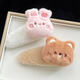 Plush Bear Rabbit Hair Clip Women's Autumn and Winter Side Bangs Clip Cute Children's BB Clip Girls Hair Clip Hair Clip Headwear White Rabbit Clip + Brown Bear Clip