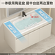 
Haisongda stainless steel bathroom cabinet combination ceramic integrated 110cm wash basin 120 large apartment bathroom wash basin cabinet milk color 12048cm cabinet arc basin