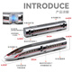 Chezhi remote control high-speed train toy Fuxing EMU alloy model children's high-speed train track toy truck boy [remote control version] Fuxing high-speed train single section-white