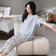
Year of the Snake Year of the Year of the Pajamas Women's Pure Cotton Summer Short Sleeve Trousers Red Loose Outdoor Outdoor Cotton Set YSH-683 XL Code 120-140Jin [Jin equals 0.5 kg] Need to reserve shrinkage