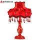 XMSJ Estilo europeo Descripción de bodas Lámpara de escritorio de novia Luces de boda Bedside Bes Baring Red dormitorio Romántico Rose Long Life Dotry Rose Lampside (Modelo 9928 Rojo) Interruptor de control remoto