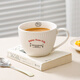 Kawashimaya (KAWASIMAYA) Kawashimaya large-capacity breakfast cup ceramic mug coffee oatmeal milk cup microwave heatable water cup English breakfast cup 600ml