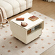Quanyou Home Functional coffee table, living room, household side table, movable folding cream style furniture storage cabinet