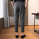 Ding Gude Summer Business Casual Hosen für Männer Neun-Punkte Slim Westkoreanische Version Herrenhosen für Männer in der Herrenhose Trendy Straight-Bein Stretchhose für mittlere Alter und junge Menschen 723 Neun-Punkte Black 29