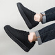 Bonaling-Schuhe Herren-Freizeitbrettschuhe Arbeitsschuhe Frühlings- und Sommergrößen-verstärkt atmungsaktive Sportschuhe Herren koreanische Schuhe schwarz [42]