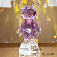 
Star Bear Creative Desktop Furniture Gifts and Recreation Room Decoration Artificial Imitation Crystal Wealth ornaments Birthday Gift Golden (Random Base) Height 679