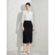 
Pink blue wardrobe 2024 autumn new luxury shiny and noble beads light workplace skirt for women 5A3Q698 ink black 2XL