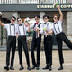 Lemon Tide Sommer Groomsmen's Group Clothing Männliche Brüder Gruppe Langarm Shirt Anzug Anzug Bräutigam Hochzeitsanzug Sommer (Qualität) Sommerhemd + schwarze Hose + schwarze Fliege Keil