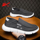 Huili men's shoes old Beijing cloth shoes summer new men's breathable canvas shoes one-legged work waterproof and anti-slip chef's shoes gray (on the election size smaller) 41