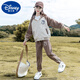Disney (Disney) Girls Frühlings- und Herbstanzug Set 2024 Neue Big Children's Damen-Kleidung modische Sportarten zweiteiliger Kinder-Mädchen Herbst Kleidung BQ1396 Black [Coat + Hosen] 120 cm