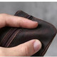 
Jiemou top layer cowhide mini card bag small cow bag men and women retro handmade genuine leather driver's license key bag z1c brown yellow (specially larger version)