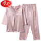 Langsha (Langsha) Pajamas de mère d'âge moyen du printemps et d'été pour les femmes La soie de glace d'automne peut porter une belle-mère en deux pièces minces en deux pièces pour la recommandation de code AR686 2xl d'âge moyen et de 0,5 kg]]]