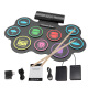 
Konix hand roll electronic drum portable drum electric drum game pad board children's gift enlightenment music toy instrument 5 drum 4 cymbals plus size double pedal + drum stick + game