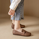 
Kanglibi genuine leather soft sole mother shoes single shoes middle-aged and old comfortable and not tired leather shoes middle-aged and old young and non-slip women's shoes spring and autumn style 677 hole style bean paste color mother comfortable and good shoes 38