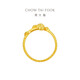 Chow Tai Fook Scepter and Snake Gold Ring (labor cost 320) No. 15, about 2.8g EOF1445