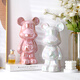 Internet celebrity violent bear cartoon TV wine cabinet living room decoration light luxury high-end ceramic children's piggy bank birthday gift 35cm blue care bear 16*13.5*35