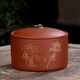 Yujia Road Large Ceramic Tea Can Purple Clay Material Household Pu'er Tea Sealed Storage Tea Packaging Can Fuchun Mountain Residence Picture