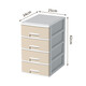 Desktop storage box drawer-type student desk office file a4 storage rack sundries bedroom cosmetics storage cabinet large 4-layer/khaki