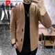 Pierre Cardin Brand Wool Cardigan Men's Trendy Slim Jacket 2025 Spring and Autumn Thickened Men's Knitted Sweater Cardigan Sweater Jacket Dark Gray XL