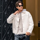 Mr. Bu Bu’s thin base sweatshirt men’s top spring and autumn new contrasting color splicing hooded long sleeves KT15690 clearance oat grey L (175)