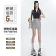 Langsha sports shorts for women in summer new style, small high waist, slim American hot girl yoga slit hip skirt pants thin gray M suggests 96-105Jin [Jin equals 0.5 kg]