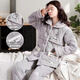Katzenmann klemmte Baumwoll-Schwangere Frauen Pyjamas für Frauen im Herbst- und Winterstillungskleidungskleidung und Velvet für postpartale Frauen-Kleider 9905 m (80-100 Jin [Jin entspricht 0,5 kg]))