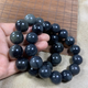 
Chi Xing Hetian jade black and green bracelet Xinjiang Hetian jade blue and white seed material round beads black gray and white blue and white black jade SN1695 18mm round beads