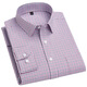 Yunting New Pure Cotton Plaid Shirt Herren-Langarm-Modegeschäft Casual Atmable-Hemd Britisch-Style 18-687 3xl/43