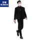 ROMON thickened starry sky woolen suit, winter trendy Korean style men's woolen suit, slim jacket, two-button suit, dark gray suit + black sweater + woolen trousers 3 XL