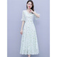 Nukm Summer Mariffon Floral Robe Women's 2025 Nouveau tempérament long du style de style haut de gamme d'été.