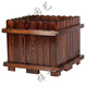 Flower box balcony tree pot vegetable box carbonized anti-corrosion wood large potted outdoor planting box outdoor courtyard outer keel reinforced spray paint length 60 width 30 height 30cm Pinus sylvestris large