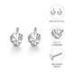 Mengjinyuan Platinum Earrings PT950 Car Flower Small Balls Ear Sticks Ear Needles Earrings Women's Pair
