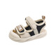 G.Duck Kids Little gelbe Ente Baby Sandalen Kleinkindschuhe Sommerjungenköpfe Anti-Kicking-Strandschuhe Baby Girls Sandalen weiche Sohle Off-White Größe 22 Größe Länge ca.