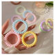 Qindu phone ring high-end sense hair rope mixed combination rubber band electric coil small fresh traceless hair tie hair rope for women mermaid blue 4 pieces