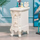 
Shantoulin Village mini European bedside table wooden white paint storage cabinet bedroom small apartment bedside cabinet bedside rack 9871 gold width 55 complete installation