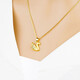 KPUS Hong Kong 9999I gold ladies necklace Korean version gold pendant 24Ik fashion simple lock with you in my heart + ingot chain