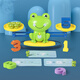 Kinderbalance Frosch Digitales Frühschulunternehmen intellektuelle Entwicklung Babys kleiner Frosch über 3 Jahre alte grüne Frosch + 38 Gewichte + 10 digitale Versandbestellbox