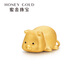 HONEYGOLD 蜜金珠宝黄金吊坠足金3D珐琅趴趴福猪挂坠HGG1502工费160元/件 1.78g