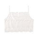 Oufandisang silk suspender tube top anti-exposure lace beautiful back base summer thin inner-body wrap bra milky white L
